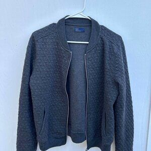GAP Charcoal Grey Quilted Bomber Jacket